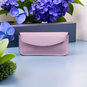 Custodia per occhiali da sole in pelle per donna - Grazioso regalo da viaggio in pelle per fidanzata, porta occhiali, custodia per occhiali