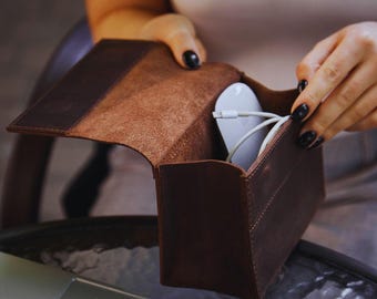 Personalized Charger Case : Tech Pouch for Travel - Cord Storage Bag - Travel Electronics Organizer