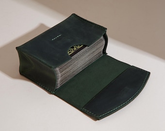 Vintage Leather Tarot Deck Box: Personalized Card Holder