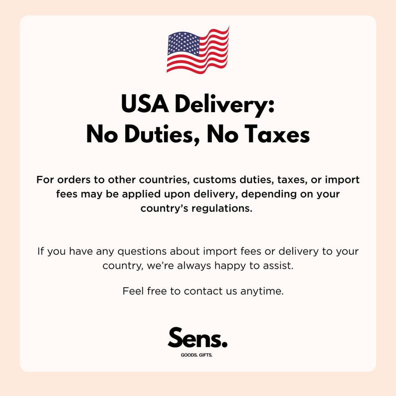 USA Delivery: No Duties, No Taxes