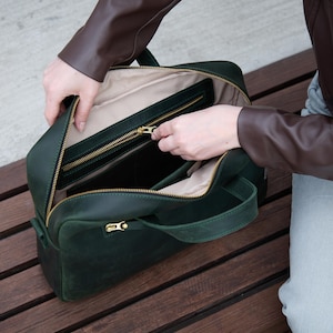 Leder Laptop Messenger Bag - Wandelbare Computertasche für Arbeit und Reisen