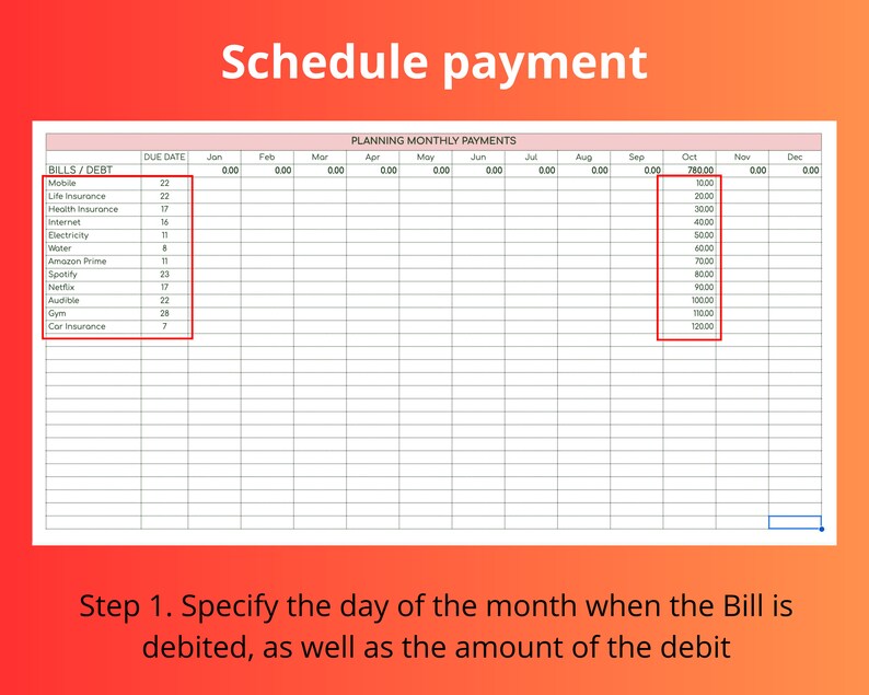 Bill tracker spreadsheet google sheets bill calendar monthly bill