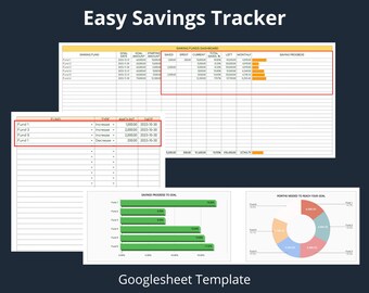 Easy Savings Tracker Template for Google Sheets (PDF)