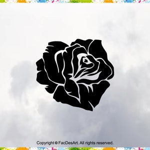 Rosa Svg, Floral Svg, Flor Svg, Rosa Clipart, Silhueta De Rosa, Planta Svg, Erva Svg, Flor De Dia Dos Namorados Svg, Cartão De Dia Dos Namorados Floral Svg, Rosa