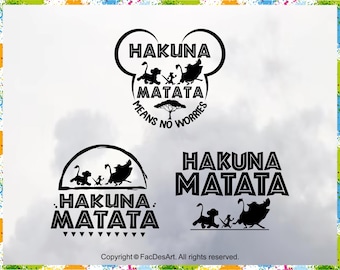 Hakuna Matata SVG: Lion King Family Trip Design (Digital Files)