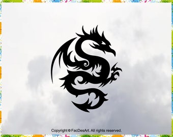 Dragon SVG Cut File: Dragon Clipart, Vector, Silhouette (Digital Download)