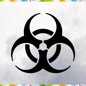 Biohazard Symbol SVG: Warnung Grafikdesign (Digitaler Download)