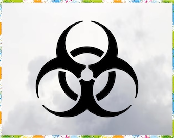 Biohazard Symbol SVG: Warning Graphic Design (Digital Download)
