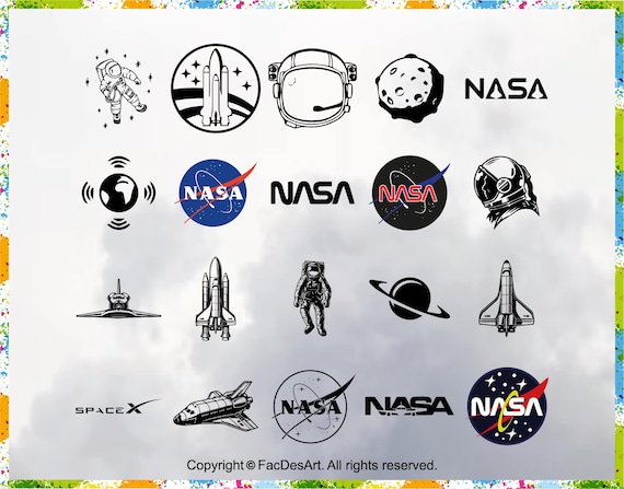 Space SVG Bundle: Astronaut, Rocket, Moon, NASA (Digital Files)