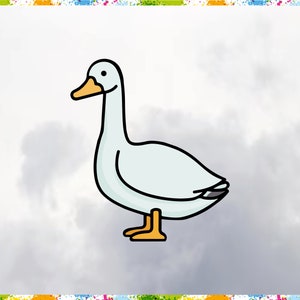 Funny Goose SVG: Silly Animal Designs (Digital Files) image 1