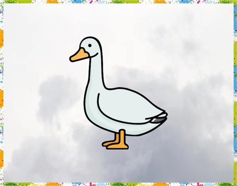 Funny Goose SVG: Silly Animal Designs (Digital Files) image 1