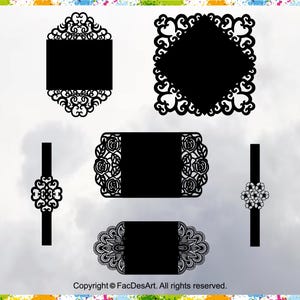Wedding Invitation SVG Template: Ornate Invite Holder (Digital Download)