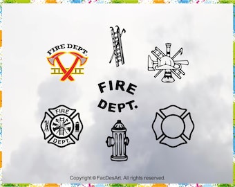 Firefighter SVG Bundle: Maltese Cross, Fire Dept Design (Digital Files)