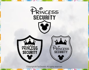 Princess Security SVG: Funny Family Vacation Design (Digital Download)