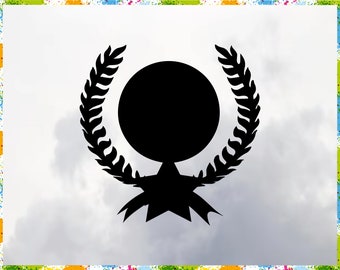 Medal SVG: Champion Trophy, Winner Laurel Wreath (Digital Files)