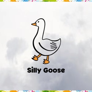 Silly Goose Clipart: Funny Goose SVG, PNG, Decal (Digital Files)