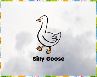 Silly Goose Clipart: Funny Goose SVG, PNG, Decal (Digital Files)