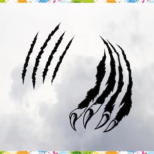 Tiger Claw Scratch SVG: Lion Paw Clipart (Digital Files)