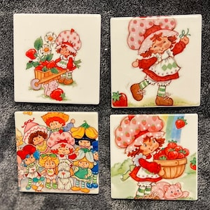 Strawberry Shortcake Ceramic Coasters - Set of 4