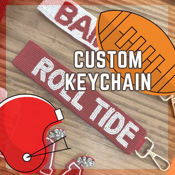 Beaded Wristlet , college wristlet ,stadium keychain ,stadium accessories , gameday wristlet ,beaded accessories,wristlet