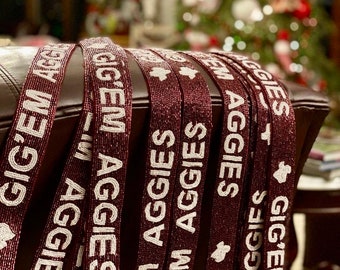 Gameday beaded straps, gameday straps, stadium straps, college purse straps, clear bag strap, Stadium bag strap, Gigem aggies, Texas A&M