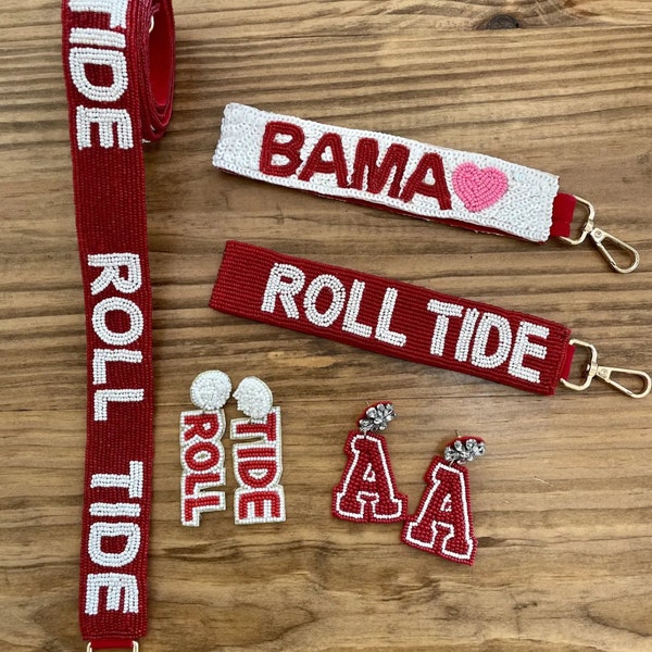 Gameday beaded straps, gameday straps, stadium straps, college purse straps, clear bag strap, purse strap beaded, Gameday gear, Stadium gear