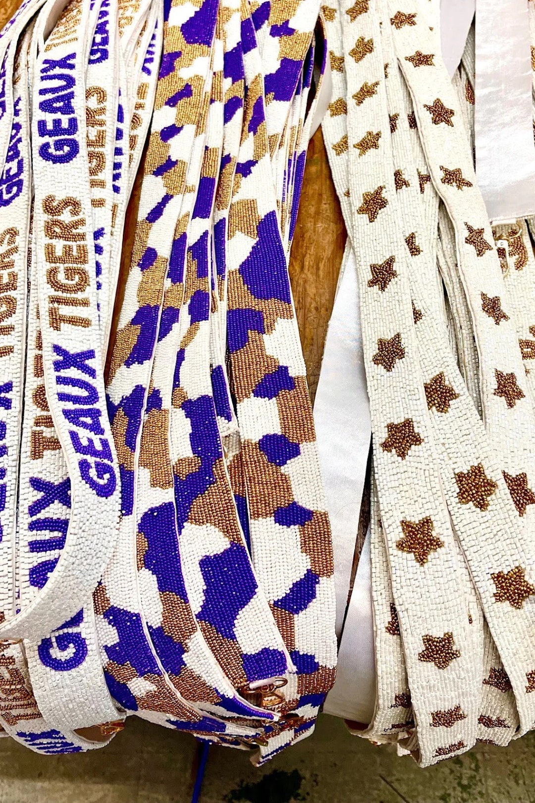 Custom Beaded Straps Gameday Straps Stadium Straps College Etsy