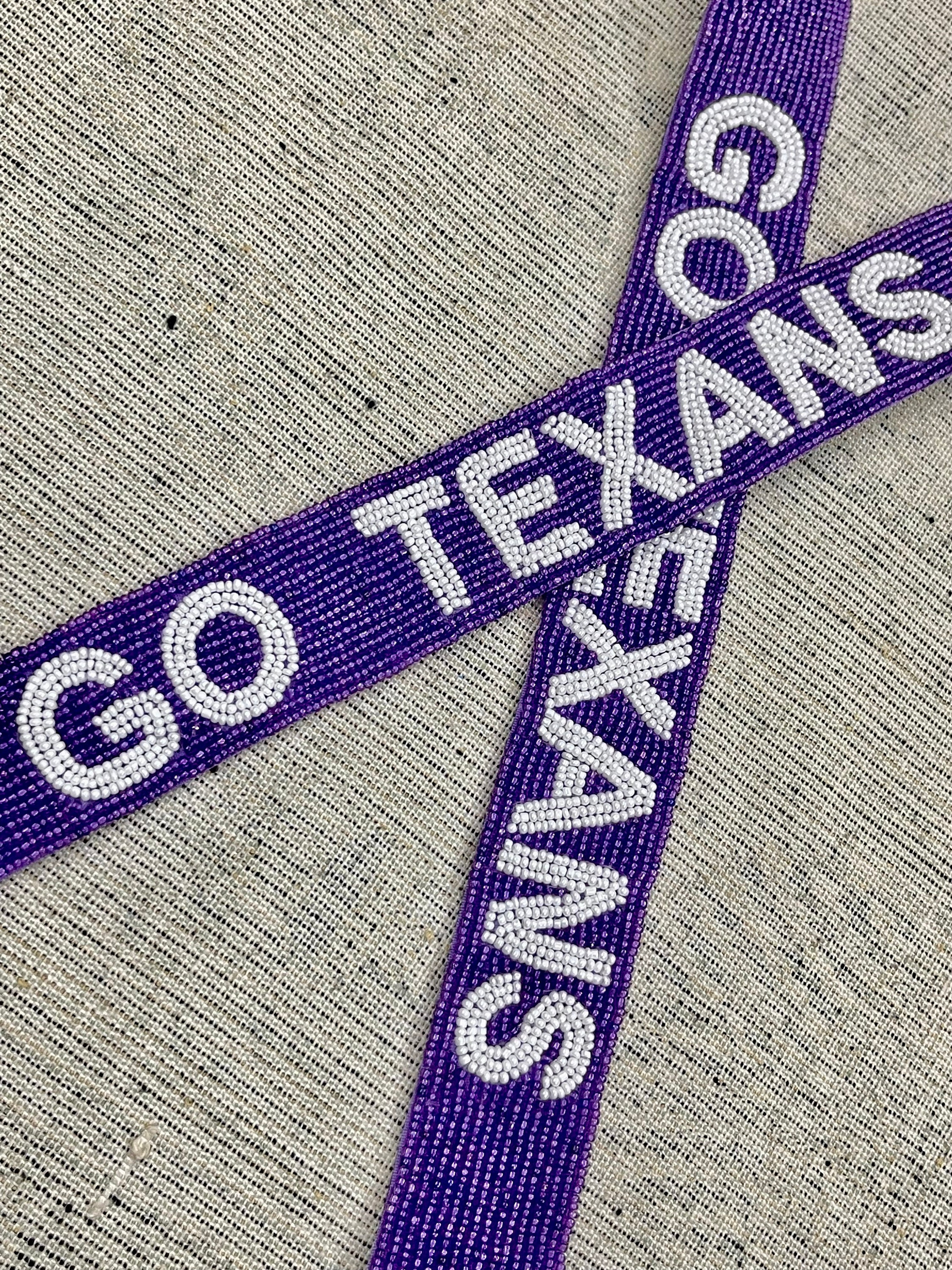 Gameday beaded straps, gameday straps, stadium straps, college purse straps, clear bag strap, purse strap beaded, Gameday gear, Stadium gear