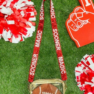 Gameday beaded straps, gameday straps, stadium straps, college purse straps, clear bag strap, Stadium bag strap, custom purse strap,Licensed image 1