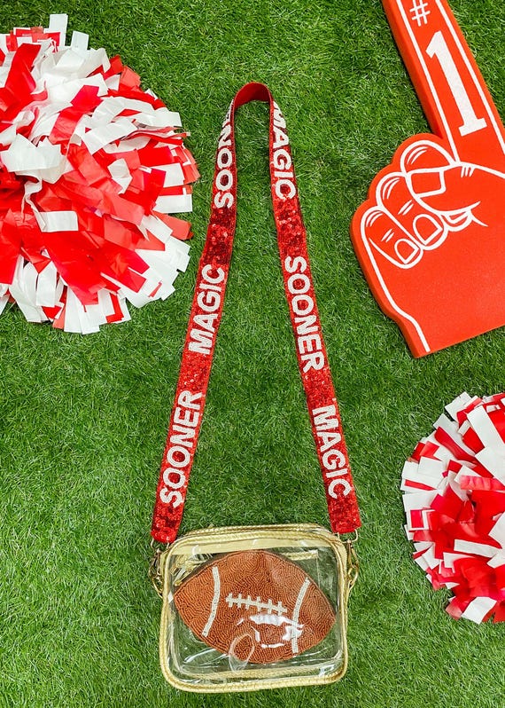 Gameday beaded straps, gameday straps, stadium straps, college purse straps, clear bag strap, Stadium bag strap, custom purse strap,Licensed