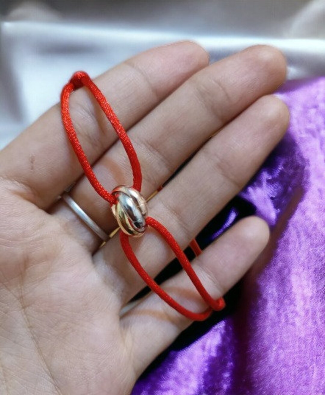 Cartier Bracelet Trinity Style Cord Bracelet With 2 Satin Etsy