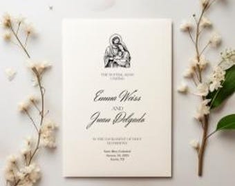 シンプルなカトリックの結婚式プログラム
