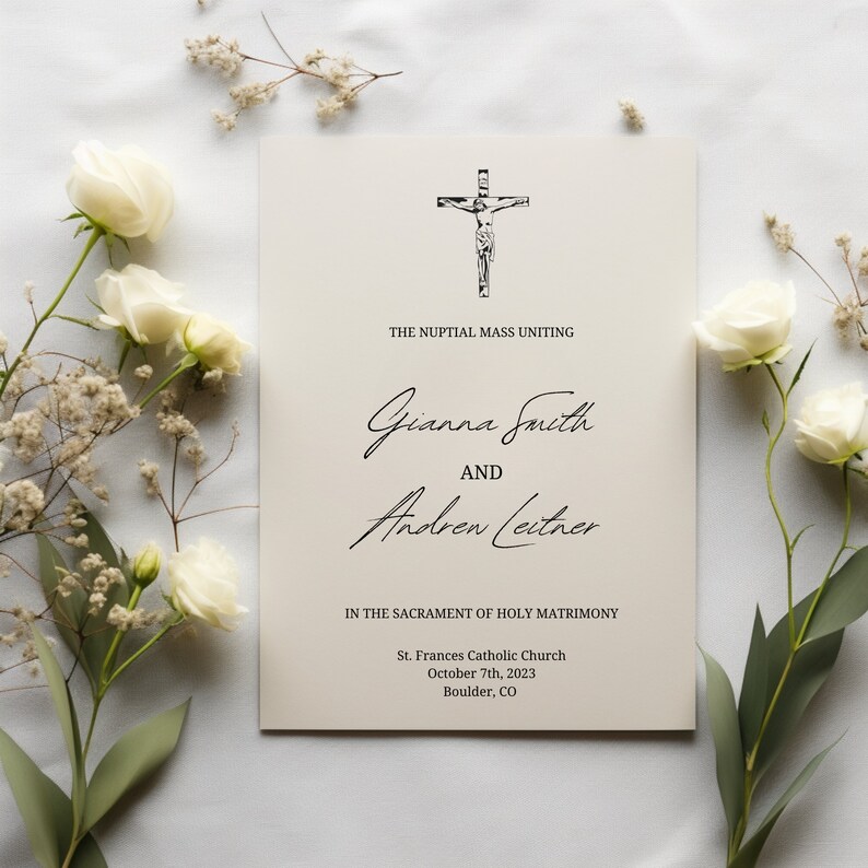 Catholic Wedding Mass Program TLM - Etsy