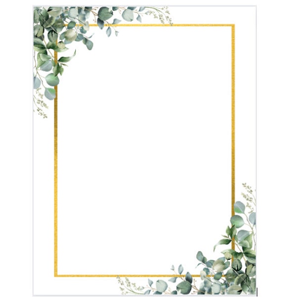 Gold and Eucalyptus Letterhead