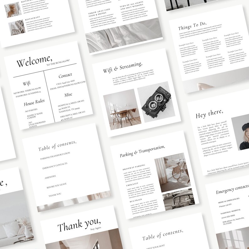 3 Minimalist Airbnb Books Guest Book Sign Airbnb Etsy