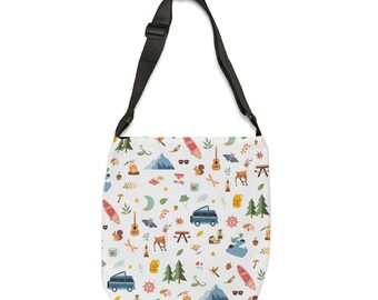 Camping tote bag - van life tote bag - outdoorsy tote - 2 sizes