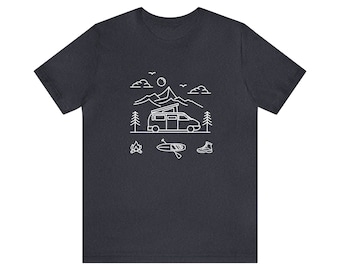 T-shirt pour camping-car - t-shirt de camping - coupe unisexe