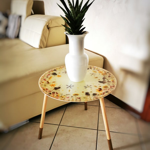 Table basse fleur Ø49