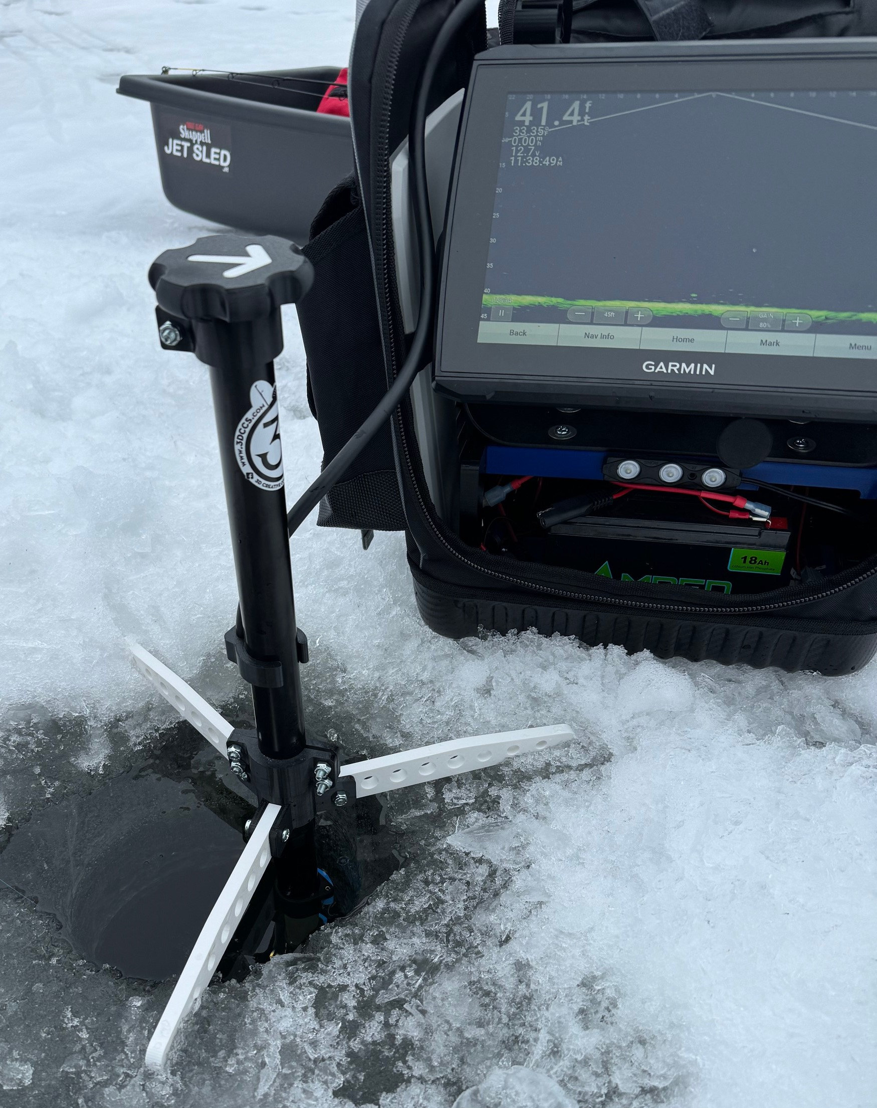 Transducer Pole System Our ice-ducer Compact hole Hopper Series for Any  Transducer Available 