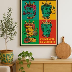 Póster de Sicilia A3 - Impresión artística sobre cartón - Decoración de pared para enmarcar o colgar