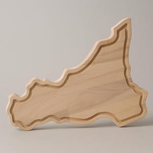 Sicilian Beech Wood Cutting Board | Handmade 30 x 40 cm | Italian Cuisine Gift Idea | Customizable with Laser Engraving | Wedding Favor