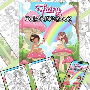 Fairy Coloring Pages: Fantasy Creative Art Activity (Instant Download)