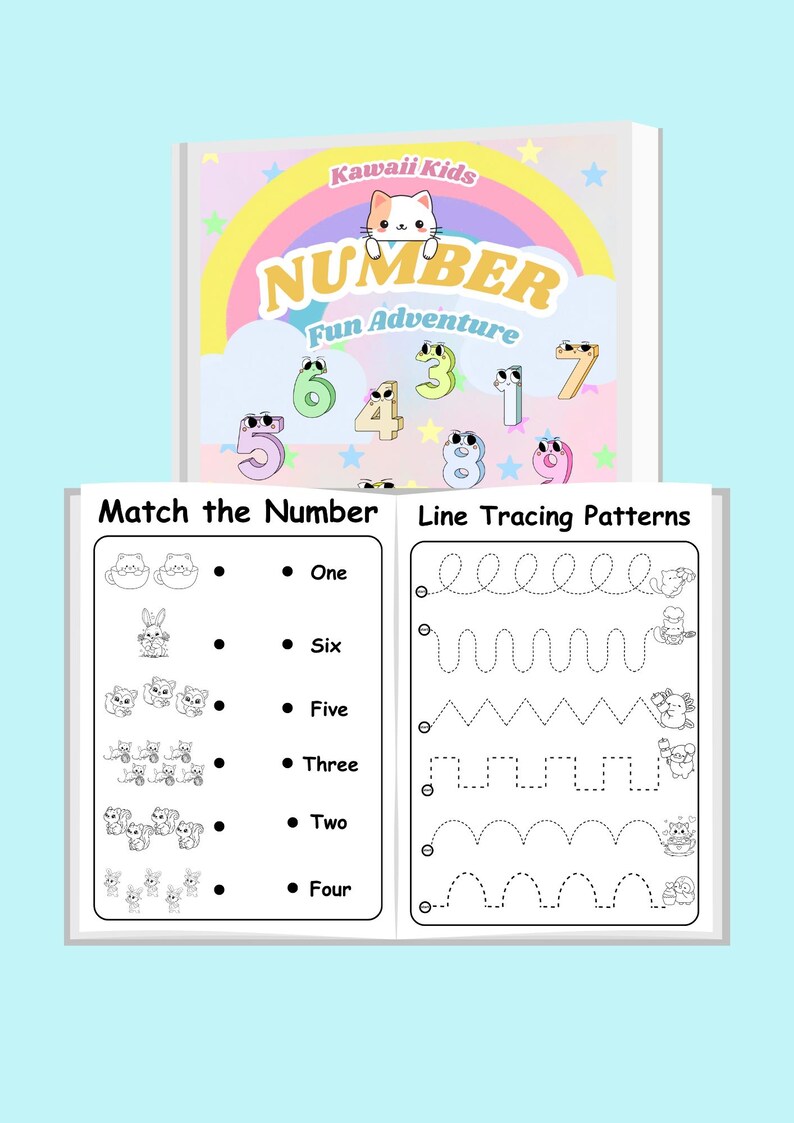 Number Fun Adventure Printable, Learn Trace & Count Worksheet ...