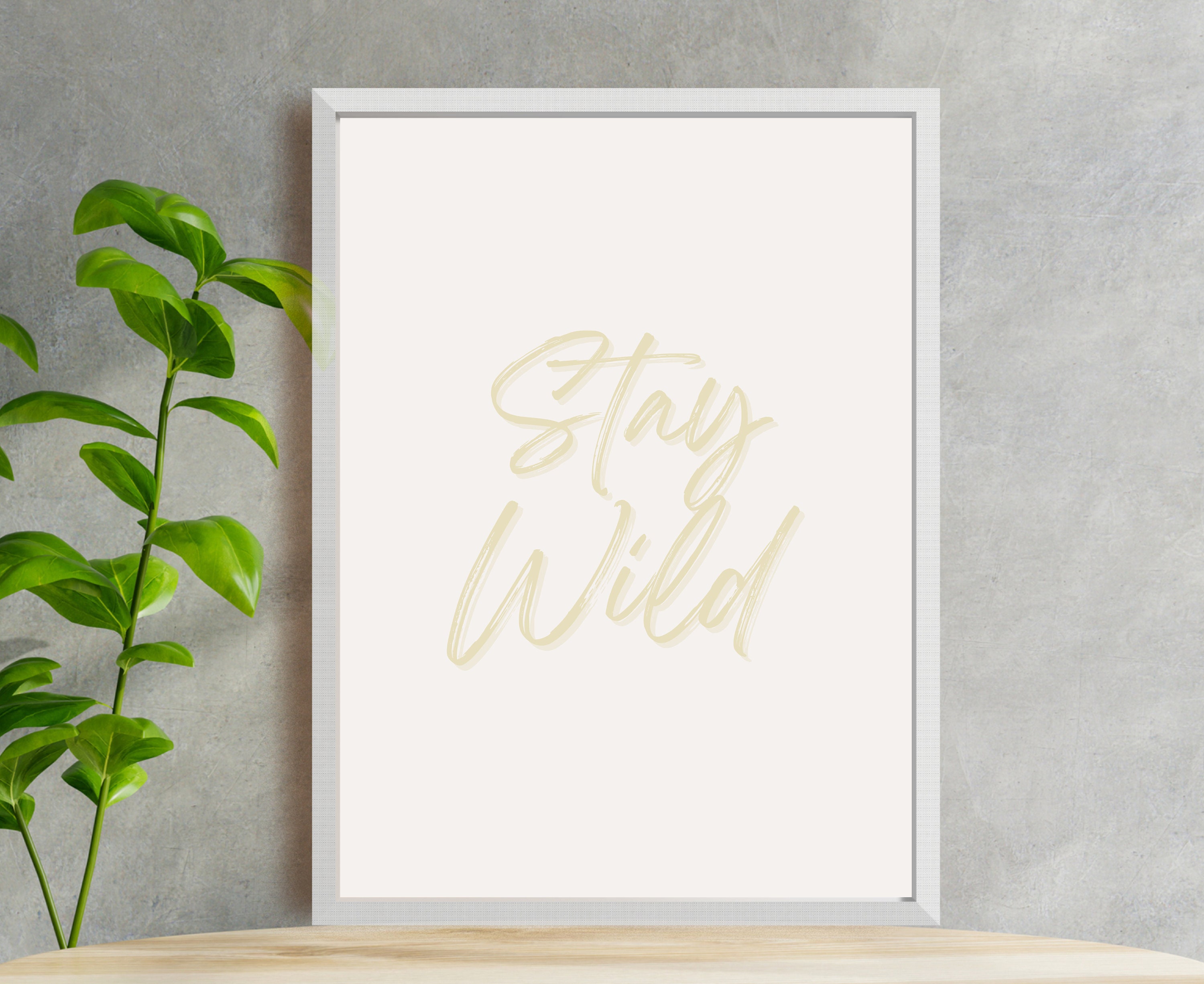 Minimalist Printable Wall Art Sign Stay Wild Dorm Decor Gift for Her ...
