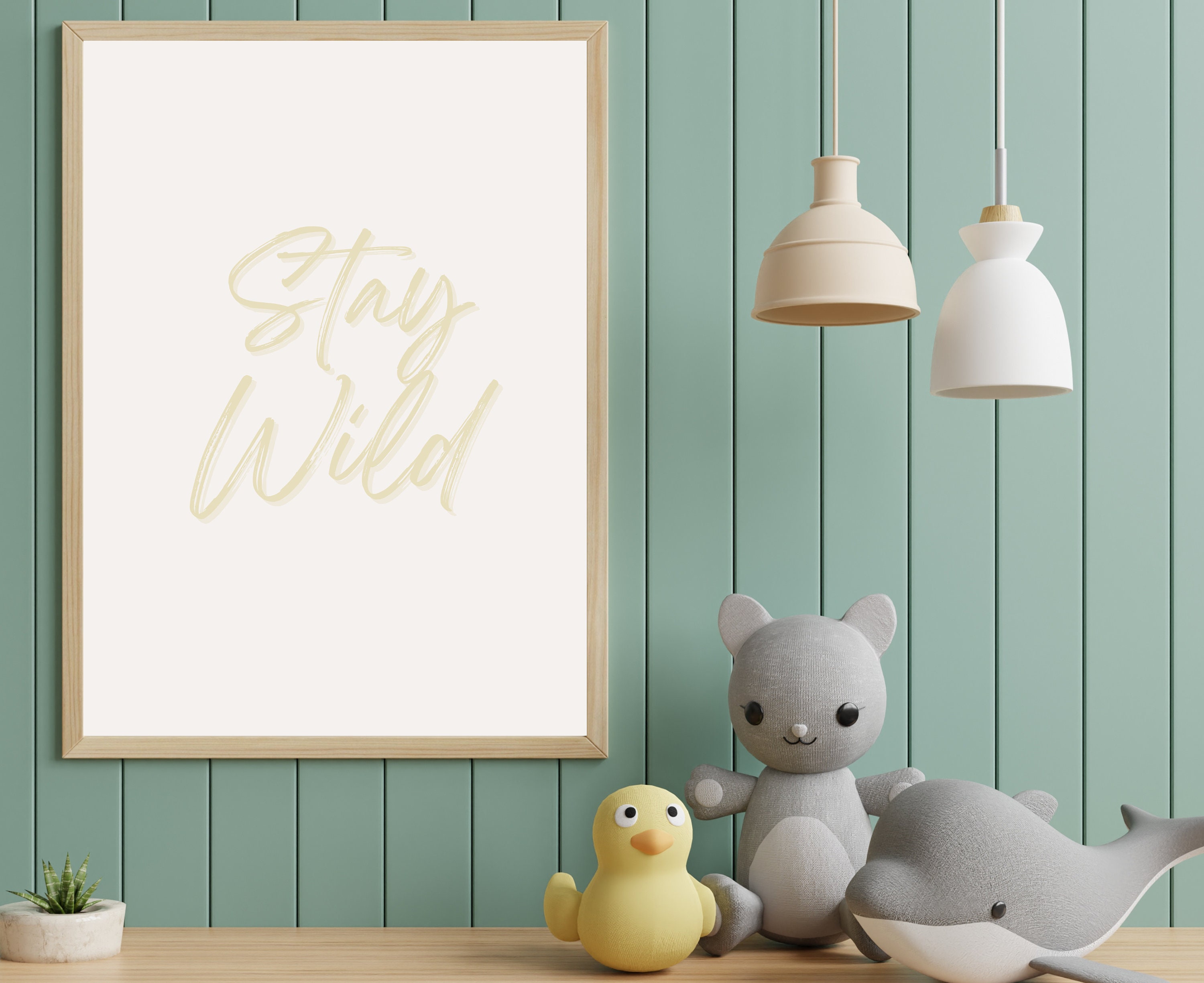 Minimalist Printable Wall Art Sign Stay Wild Dorm Decor Gift for Her ...