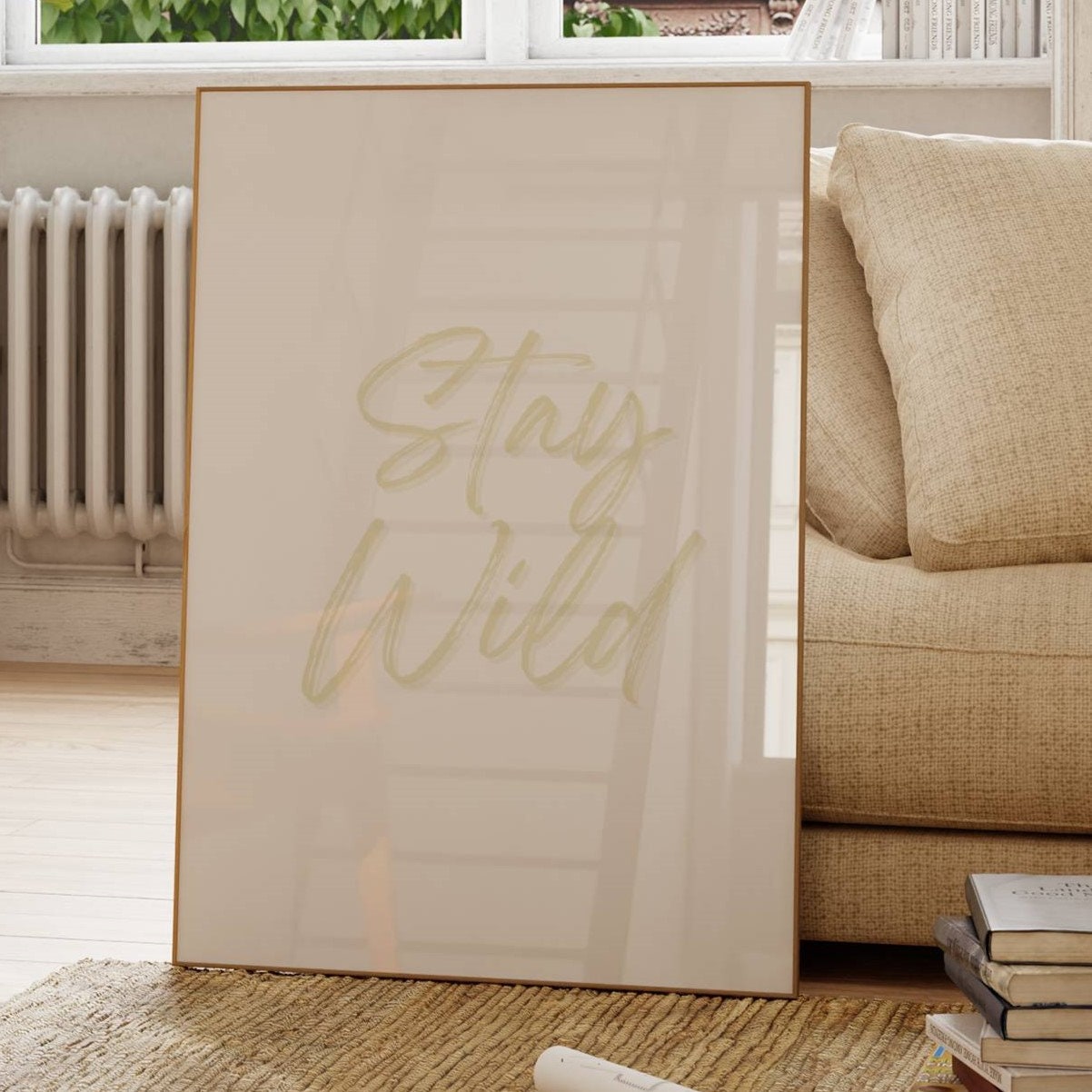 Minimalist Printable Wall Art Sign Stay Wild Dorm Decor Gift for Her ...