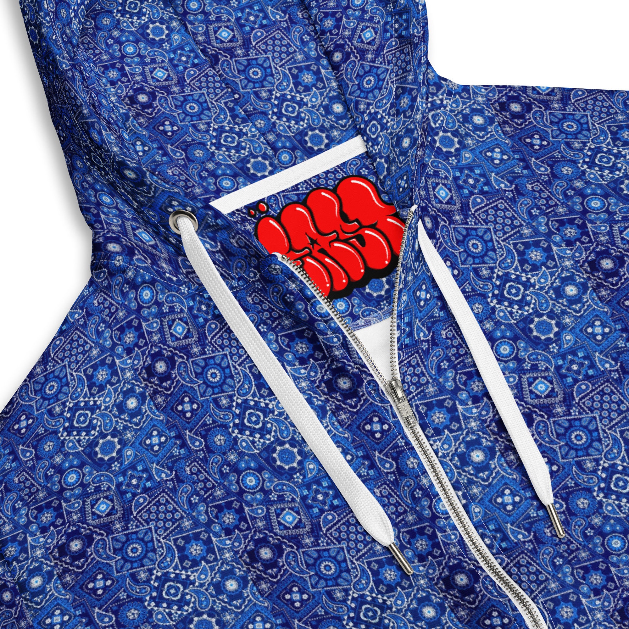 Hoodie Blue Bandana Etsy Canada