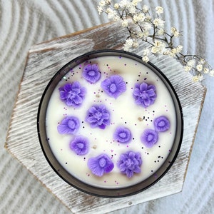 Rainkissed Violets | Scented candles | Handmade | 100% Soy wax candles | Valentines Day gifts | LONG LASTING CANDLE