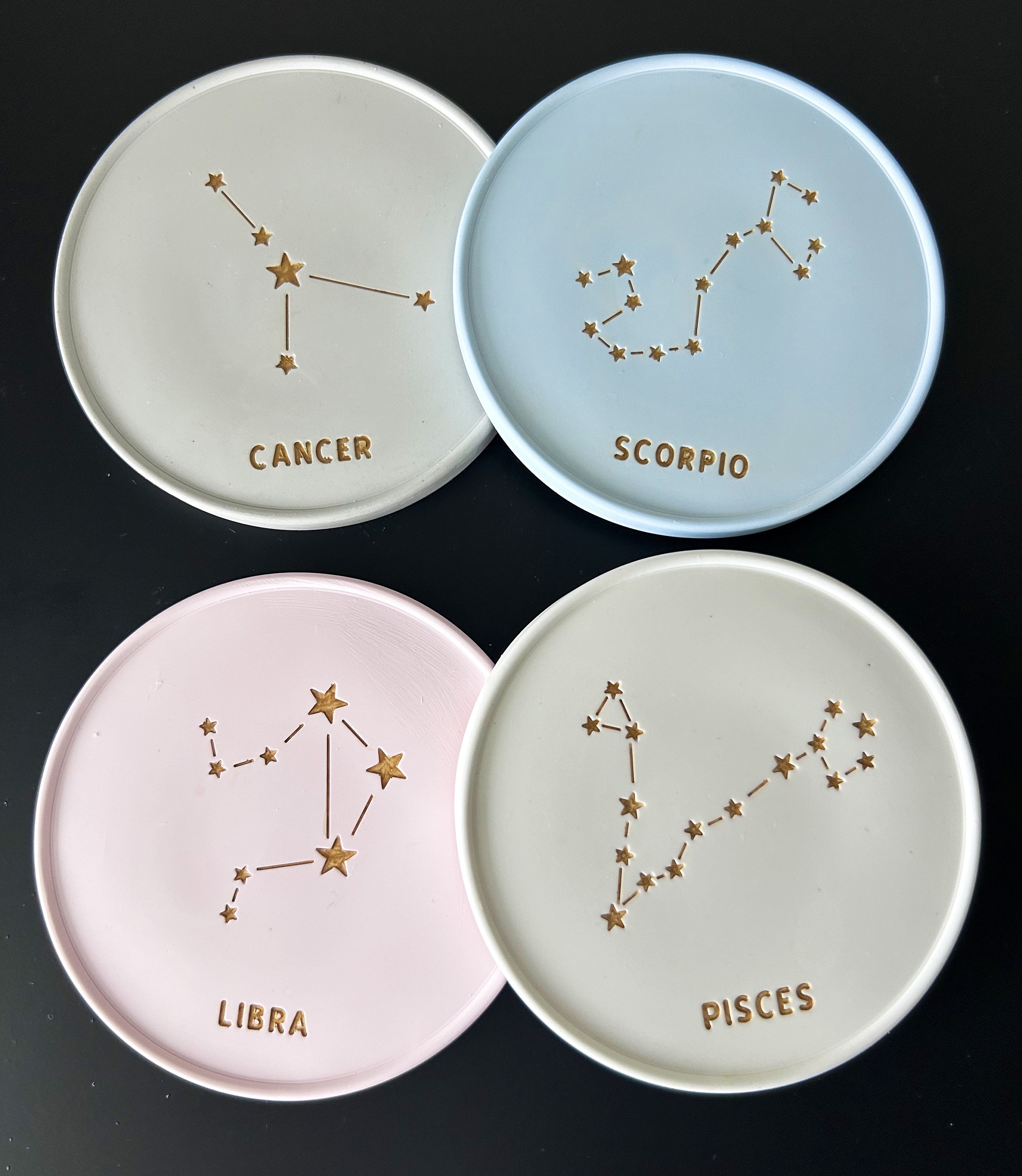 Constellations Coasters Star Constellation Zodiac Sign Coaster | Vintage Decor | Home Decor ...