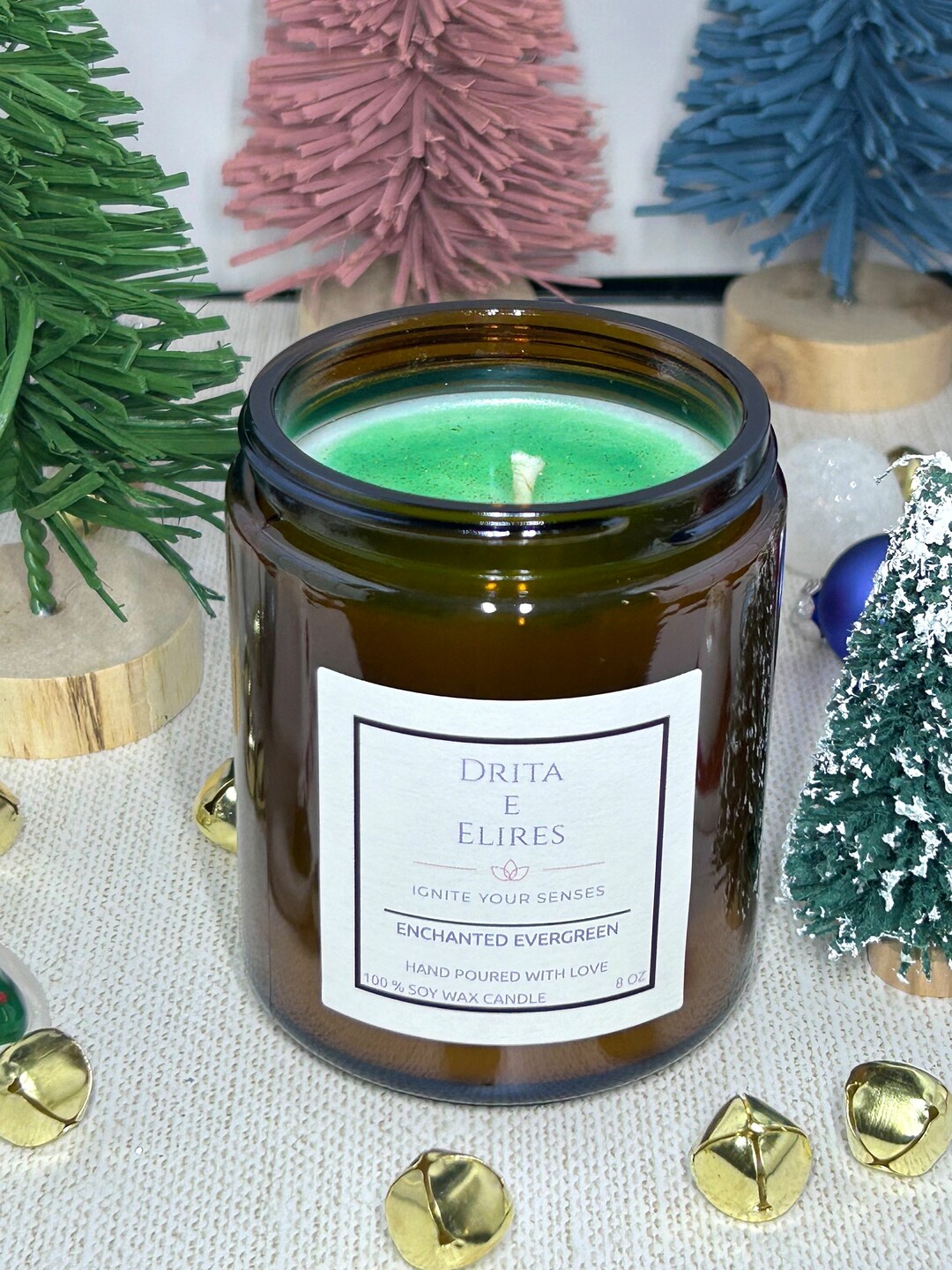 Enchanted Evergreen Scented Candles Handmade 100 Soy Wax Candles